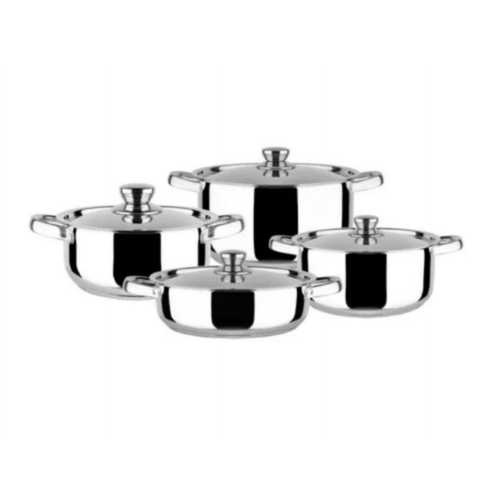 Juego De Ollas 8 Piezas Acero Inoxidable Malaga Doral