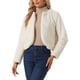 thumbnail image 1 of Chaqueta Bolero Formal de Mujer Recortada de Piel Sintética para Vestidos de Novia XL Beige, 1 of 6