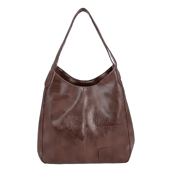 Bolsa Hombro Belug Cuero Suave Gran Capacidad Damas Bolsa Mensajer Color Café