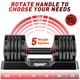 thumbnail image 2 of Par de mancuernas KRYPTAL FORCE ajustables de 11/25 kg con antideslizante, 2 of 7