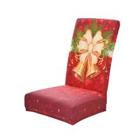 Magideal - Funda Para Silla Navideña, Funda Para Silla De Cena Navideña, Decoración Elástica Para El Hogar, Fundas Para Asientos Navideños Para Regalos De Fiesta Corbata De Moño
