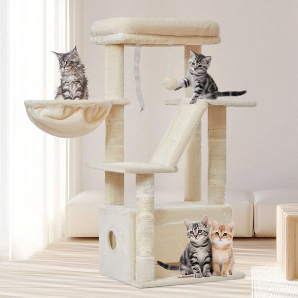 Cat Tree Taoqimiao MS029SM para gatos de interior con 98 cm de altura