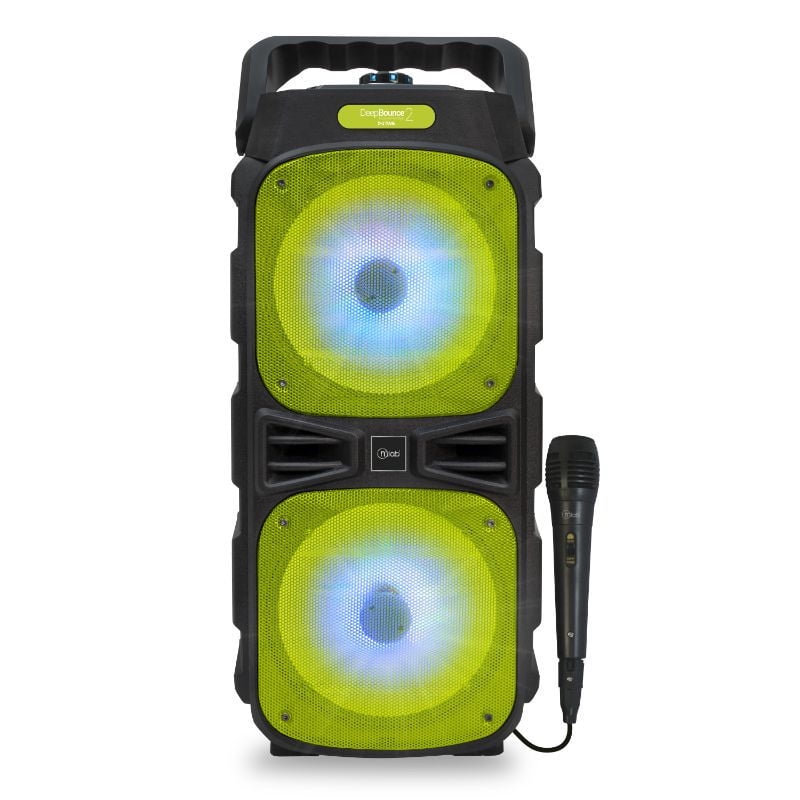 Mlab - Parlante Karaoke Deep Bounce 2 Con Micrófono Y Batería Recargable Negro-Verde