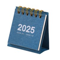 Magideal - Calendario De Escritorio Pequeño 2025, Minicalendario, Organización De Planificación, Calendario Abatible, Calendario De Pie Para Mesa, Horario Diario Azul