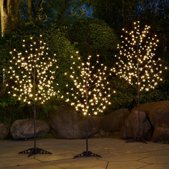 Árbol de cerezo en flor con iluminación LED Lightshare de 4 pies, 5 pies, 6 pies