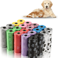 Genérica - Pack 24 Rollos Bolsas Para Desecho Mascotas Diseño Huellas