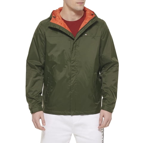Chaqueta Tommy Hilfiger, Ligera, Impermeable, De Forro Polar, Color Oliva