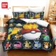 thumbnail image 1 of Pokemon Bedding Set Cartoon Anime Children Bedroom Quilt Cover Boy Girl Bedclothes Single Double King Pikachu Duvet Cover Gift Bed Sheets, 1 of 5