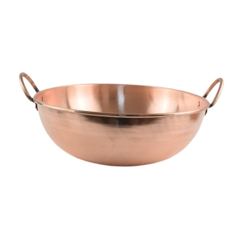 Magideal - Olla De Cobre, Utensilios De Cocina De Cobre, Sartén Para Estofado, Olla De Cocina Hecha A Mano, Tazón Para Batir, Utensilios De Cocina, Olla Seca, 32Cm