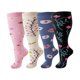 thumbnail image 1 of Calcetines de Pantorrilla Extra Grandes Suxumhao 3XL Multicolores Paquete de 4, 1 of 2