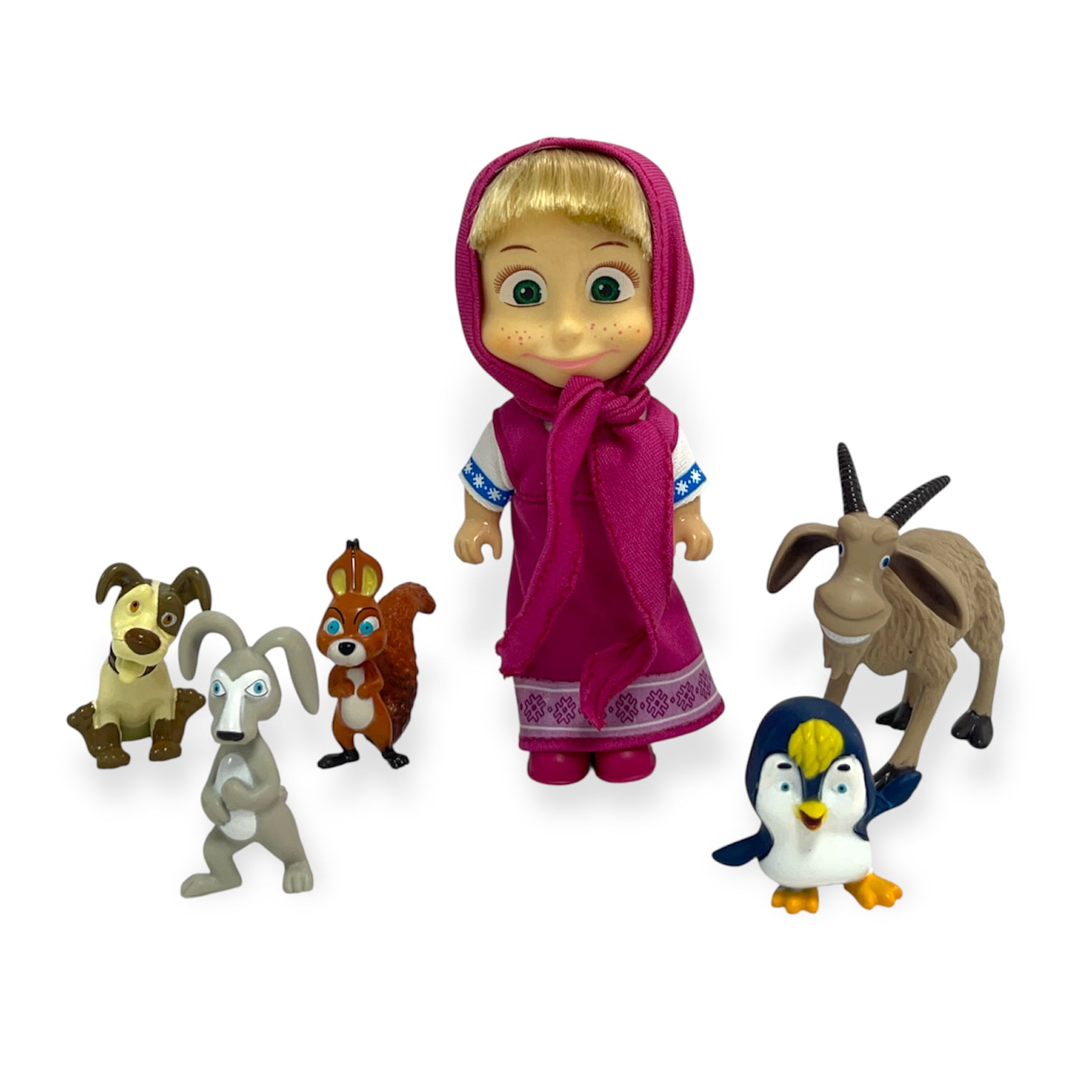 Toyng - Juguete Set Animales Masha 6 Figuras - Masha Y El Oso