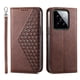 thumbnail image 4 of Funda Flip FOXDOCK para Xiaomi 14 , Estilo Billetera con Diseño Rombo, Correa de Mano y Soporte, Uso Diario, 4 of 6