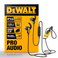 Auriculares Con Cable Dewalt Heavy Duty Jobsite Usb C Con Micrófono