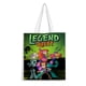 thumbnail image 1 of Legend Quest Bolso de tela con estampado de lienzo para mujer, bolsa de compras reutilizable y estética, con cremallera interior, regalo para mujer,38*45cm., 1 of 6
