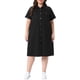 thumbnail image 2 of Vestidos de Mezclilla para Mujer de Talla Grande Agnes Orinda con Botones, Solapa, Manga Corta, Midi, Verano, Casual, Camisa de Mezclilla con Bolsillos 4X Negro, 2 of 6