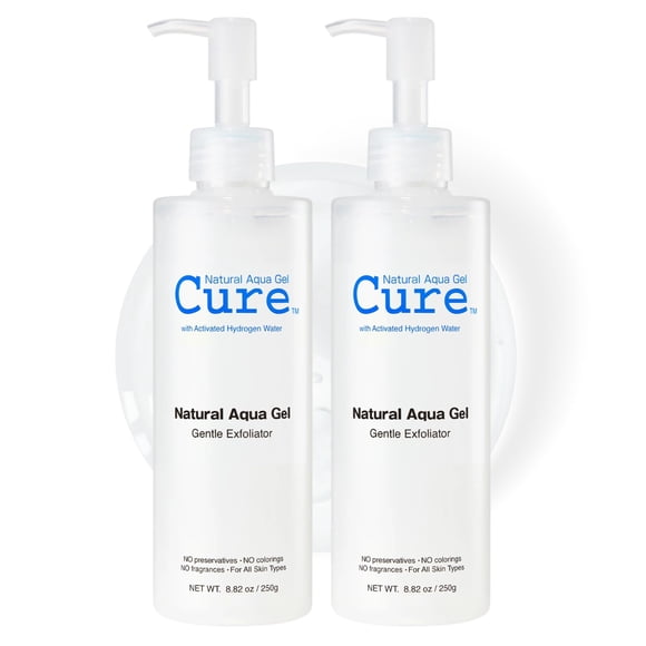 Exfoliante Natural Aqua Gel Cure Aqua Gel Gel Gentle, paquete de 2