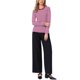 thumbnail image 2 of INSPIRE CHIC Camiseta Casual de Algodón Ajustada de Manga Larga a Rayas con Cuello Redondo para Mujer, Regreso a Clases, Raya Roja Oscura Talla L, 2 of 6