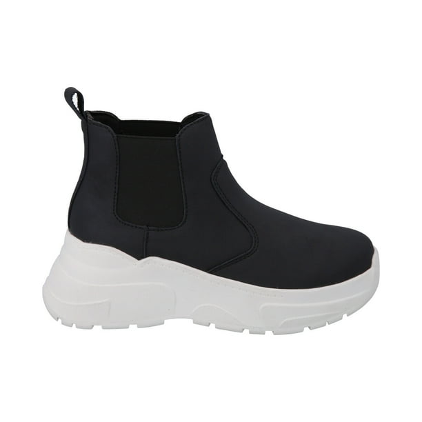 Botin Mujer Negro Plataforma Dunkin Police