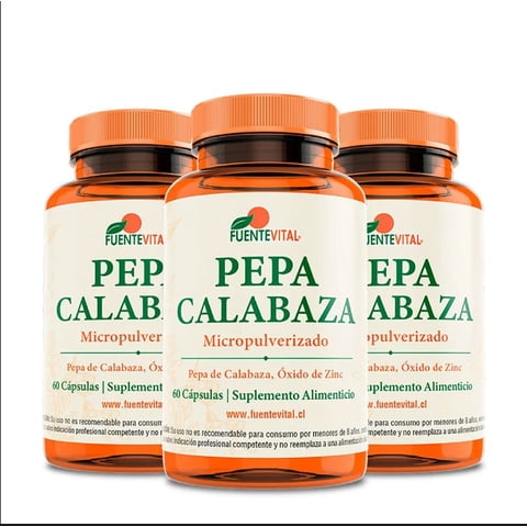Fuentevital - Pepa De Calabaza + Zinc Fv 180 Capsulas 3 Frascos 3X60 Caps