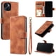 thumbnail image 1 of Funda Cartera para iPhone 15 Tapa con Ranuras, Soporte y Correa Marrón, 1 of 5