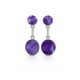 thumbnail image 2 of Aros Amatista Circular Plata 950 Colgantes Mujer Elegantes Piedra Violeta., 2 of 6