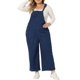 thumbnail image 2 of Agnes Orinda Pantalones de Petos para Mujer Talla Grande, Mono Casual de Mezclilla con Tirantes Ajustables, 1X Azul Oscuro, 2 of 6