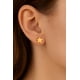 thumbnail image 2 of Aros Abridores Estrella Lisas 6 Mm Oro 18k Tope A Presión Dorado, 2 of 4
