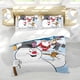 thumbnail image 5 of Frosty el Muñeco de Nieve Conjunto de sábanas temático, trío de piezas, cómodo y amigable con la piel, diseño único, regalo de decoración para el hogar para familiares, amigos y fans,140cm *210cm, 5 of 6