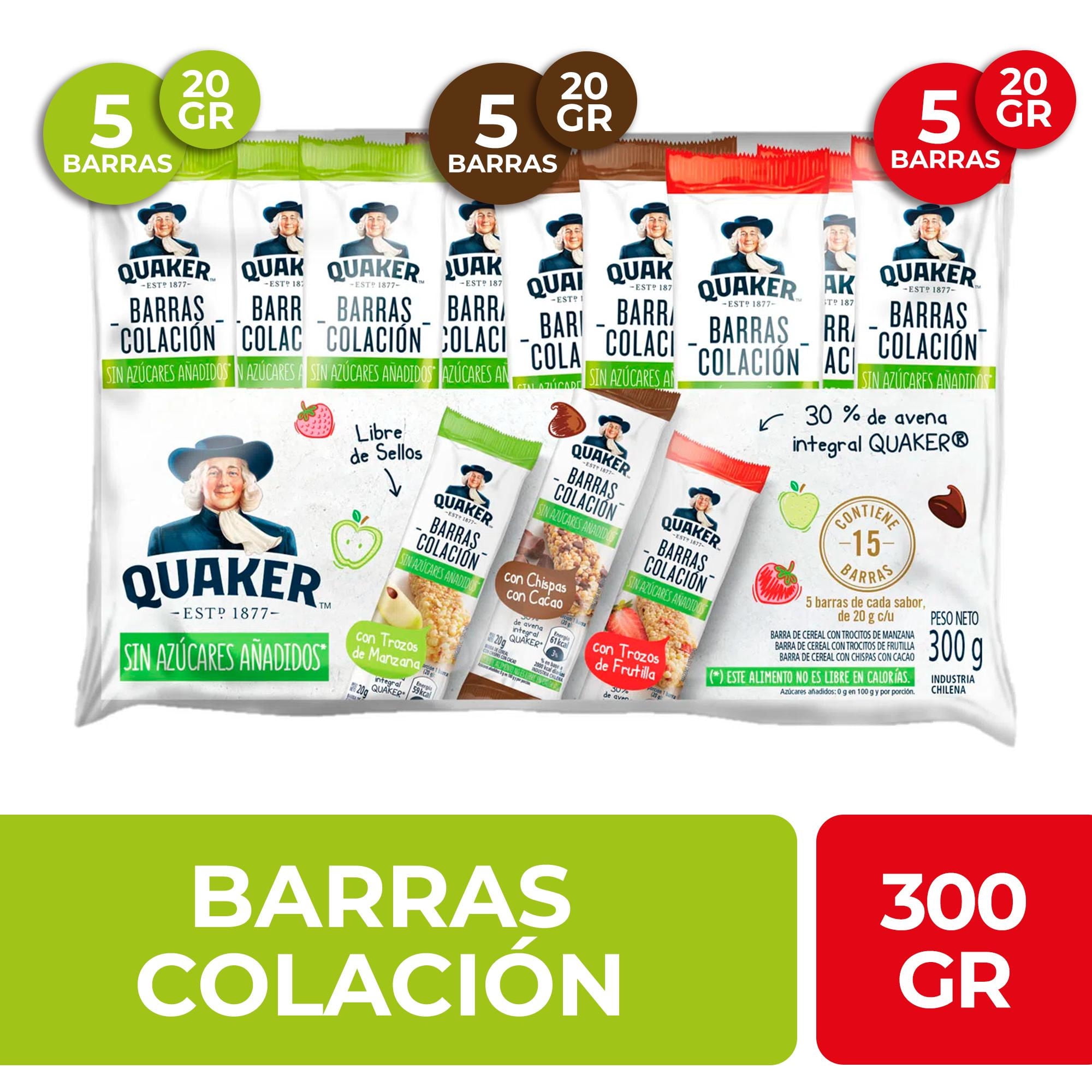 Barra De Cereal Sabores Pack Bolsa 300 g Quaker