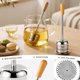 thumbnail image 2 of Juego de 2 infusores de té ZPUFAW de acero inoxidable con mango de madera, 2 of 7
