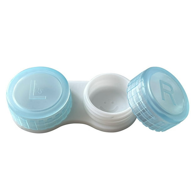 Estuche para lentes de contacto, embalaje a prueba de fugas, apto para exteriores, mini estuche para lentes de contacto con tapa de rosca.