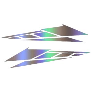 Ioensy - 2 Piezas Genéricas Pegatinas Decorativas Para Carrocería De Motocicleta Multiusos Impermeables 28X6,6 Cm