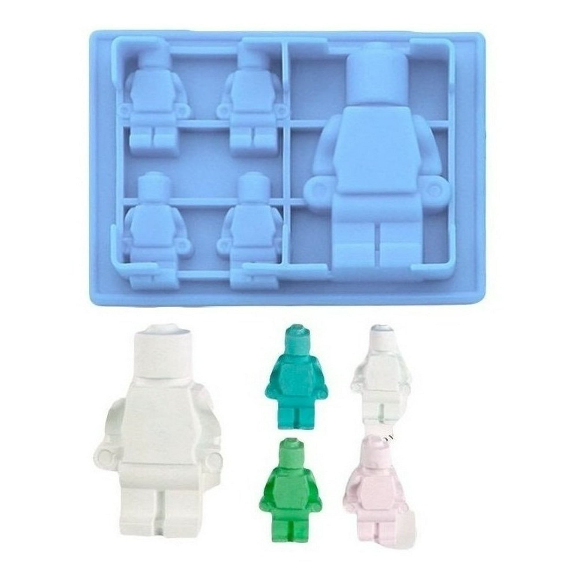 Genérico - Molde De Robot Molde De Silicona Muñeco Tipo Lego Molde 5cav