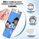 thumbnail image 5 of Chibiverso Vaso aislado de acero inoxidable con asa, diseño temático, regalo para familia, amigos y fans; incluye pajita y encaja en el portavasos estándar, 40 oz, 5 of 6