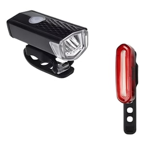 Volcano - Juego Luces Trasera Y Delantera Bicicleta, Resistente Lluvia Negro