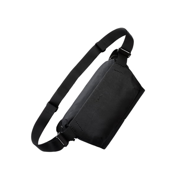 Bandolera Bellroy Venture Sling 6L negra para exteriores, tela 100% reciclada