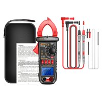 Magideal - Medidor De Pinza Digital Multímetro Eléctrico Ncv, Pantalla De Retroiluminación De Bolsillo De Resistencia Herramienta Multifunción Probador Múltiple Rojo