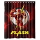 thumbnail image 1 of Cortina de ducha de superhéroe Flash, juego de cortina de baño con ganchos, tamaño 60 x 72 pulgadas, 1 of 3