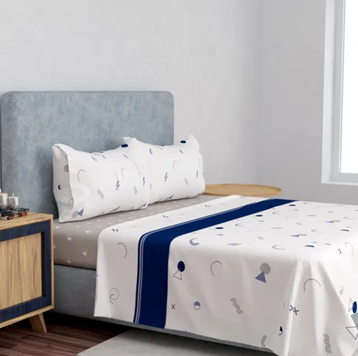 Genérico - Set Sabanas Premium Compose 1.5 Plaza Doral Color Pop Taupe