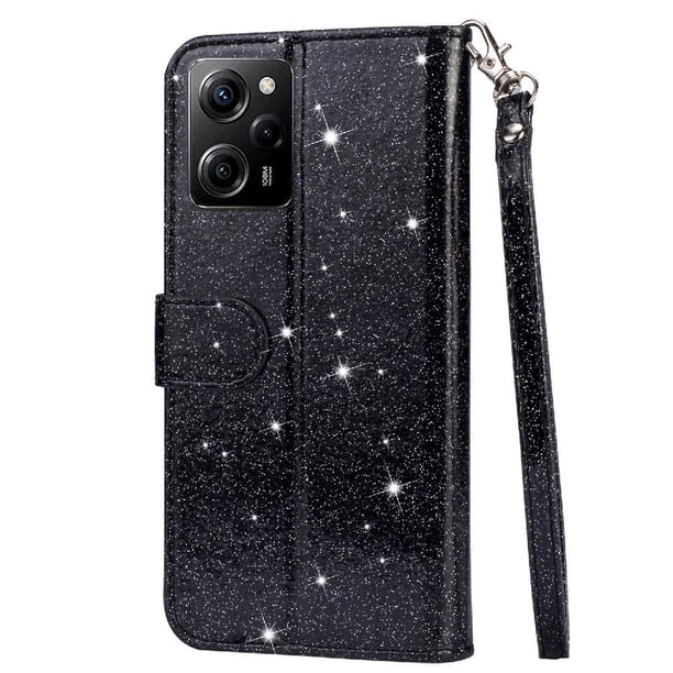 Funda para FOXDOCK Elegante funda Xiaomi Poco X5 Pro Glitter con cremallera-Ideal para el uso diario