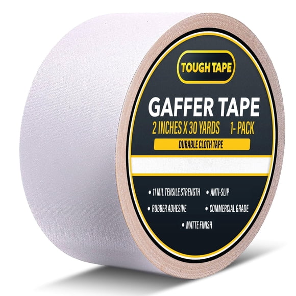 Cinta adhesiva resistente Gaffers, color blanco mate, 5 cm x 27 m