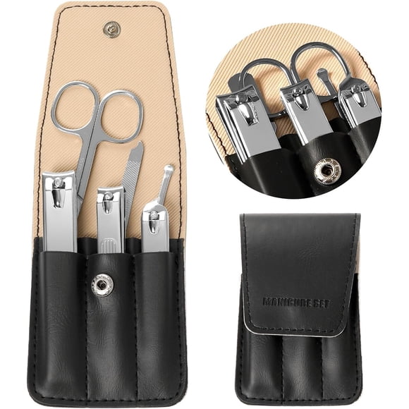 Set Manicure Acero Inoxidable Alexjuxin 6 Piezas Estuche