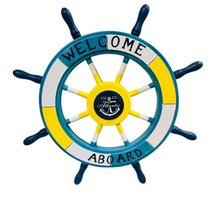 Decostilo - Adorno Timón De Capitán De Madera 58X58 Cm