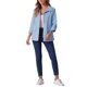 thumbnail image 2 of Chaquetas Utilitarias con Cordón en la Cintura y Bolsillos con Solapa y Cremallera para Mujer de INSPIRE CHIC para el Regreso a Clases Azul Lavado Claro M, 2 of 6