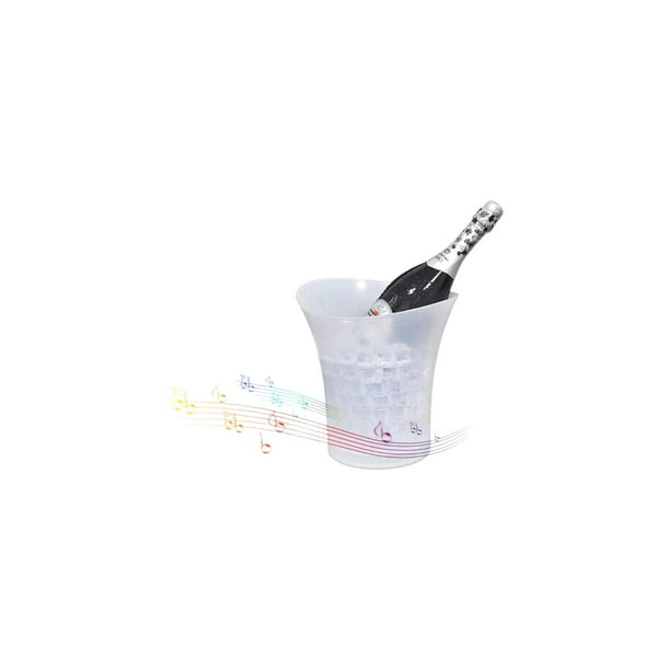 Hielera Cubetera Con Parlante Bluetooth Y Luz led RGB blanco