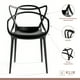 thumbnail image 4 of Comedor Terraza - 2 Sillas Master Negras y Mesa Eames de Vidrio 80cm, 4 of 8