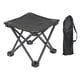 thumbnail image 1 of Taburete de campamento Taburete plegable portátil Silla pequeña Reposapiés Asiento Taburete plegable para acampar Taburete plegable para exterior Play Negro con bolso, 1 of 5