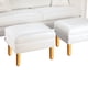 thumbnail image 4 of Sofa New Retro 3 Cuerpos Más 2 Pouf Pu 04 Blanco, 4 of 5