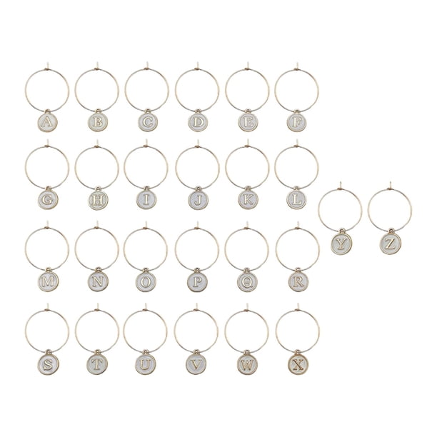 26 Uds. de aros para aros de abalorios de copa , suministros de decoración para fiestas, aros de abalorios para pendientes de Metal, accesorios , Blanco