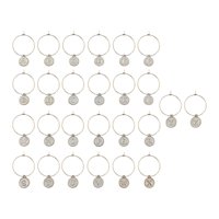 Magideal - 26 Uds. De Aros Para Aros De Abalorios De Copa , Suministros De Decoración Para Fiestas, Aros De Abalorios Para Pendientes De Metal, Accesorios , Blanco